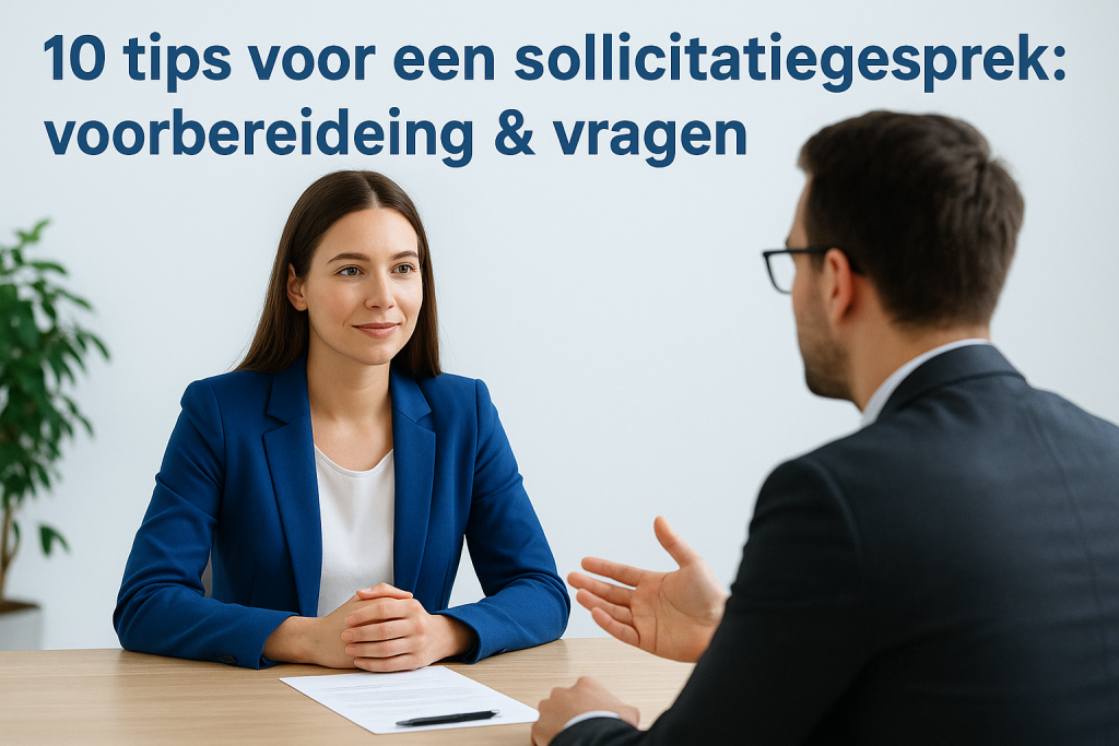 10 tips voor een sollicitatiegesprek: voorbereiding & vragen
