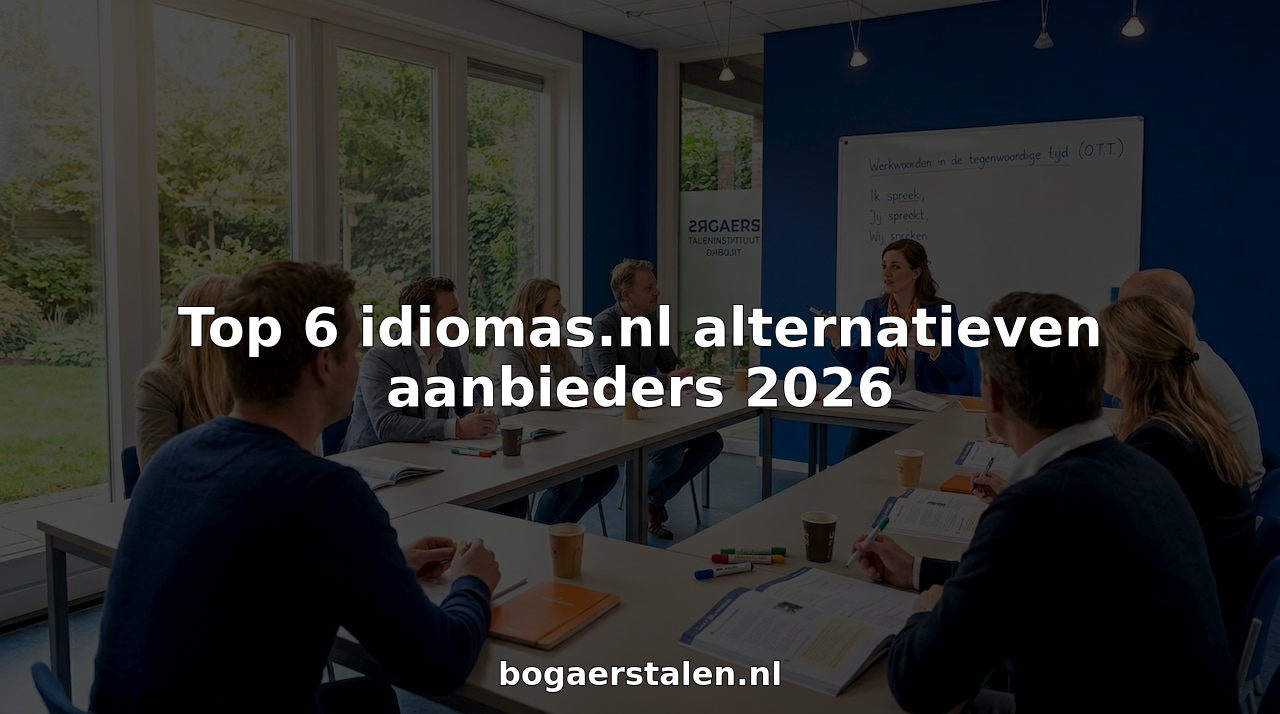 Volwassen cursisten die samenkomen in een lichte, uitnodigende lesruimte om een nieuwe taal te leren.