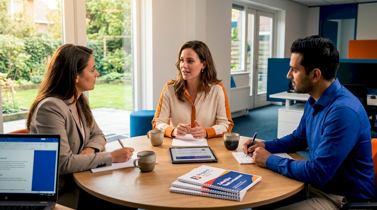 Zakelijke professionals uit verschillende landen in overleg