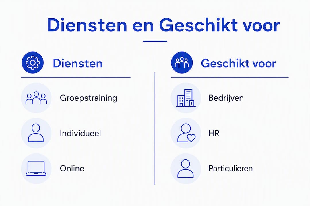 Overzicht van onze taalcursusdiensten en de doelgroepen waarop we ons richten