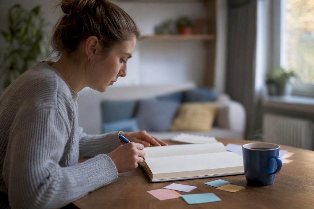 Detailopname van Duits studiemateriaal op een bureau