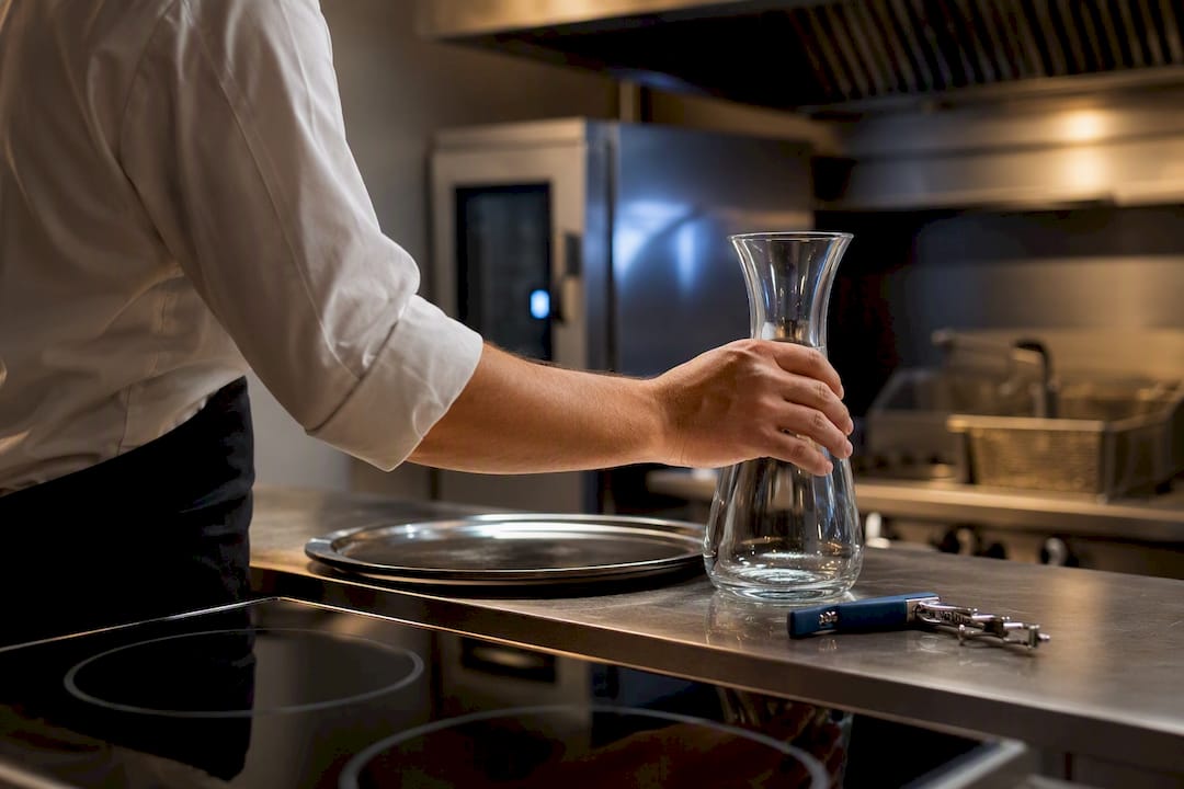 Karaf en horecaapparatuur in de keuken