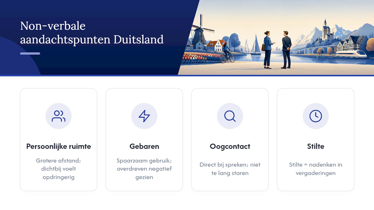 Vier aandachtspunten voor lichaamstaal in Duitsland