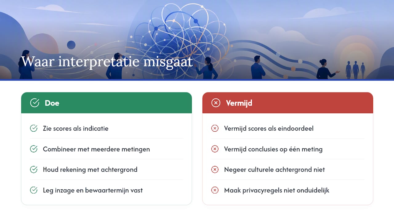 Waar de interpretatie van testresultaten vaak misgaat — overview diagram