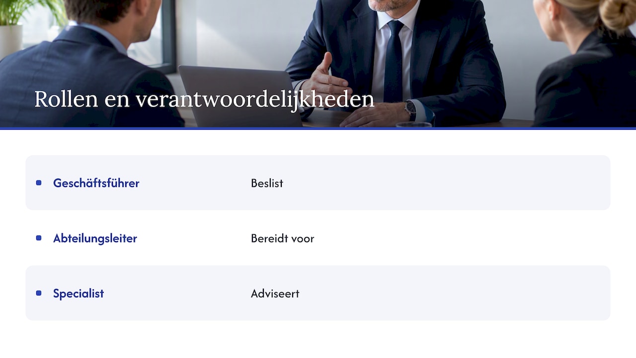 Verantwoordelijkheden op drie niveaus in Duitse bedrijven