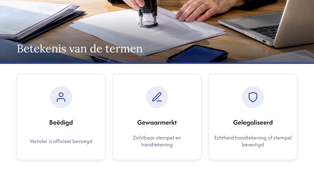 Verschillen tussen beëdigd, gewaarmerkt en gelegaliseerd